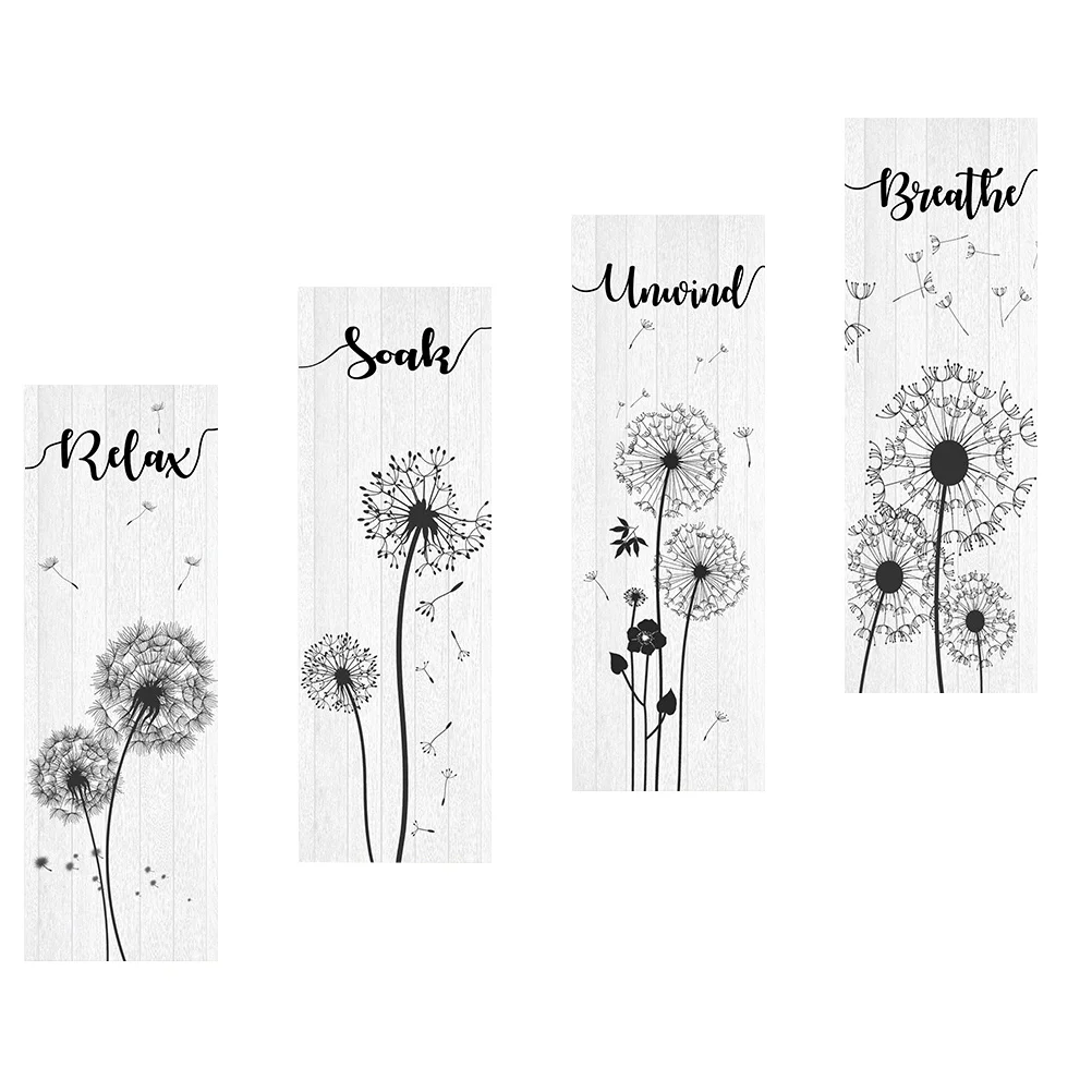 

4 Pcs Inspirational Slogan Listing Decor Wooden Plaques Hanging Decors Wall Adornments Decorations Signage Pendants