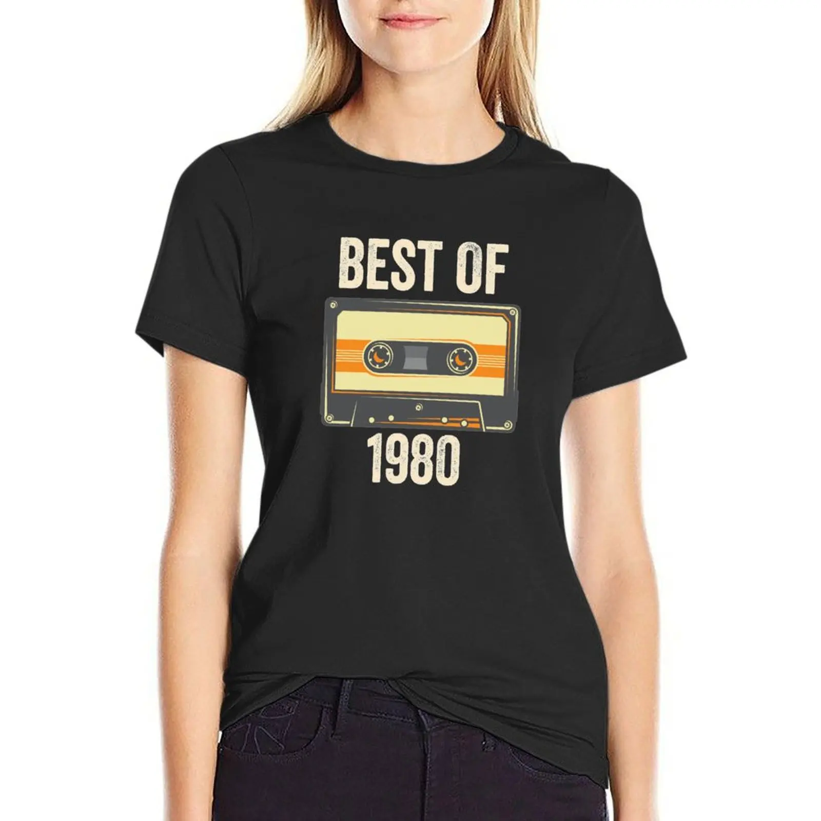 Retro Cassette Tape 80s 90s Best of 1980 T-Shirt funny kawaii clothes lady clothes t-shirt dress for Women sexy