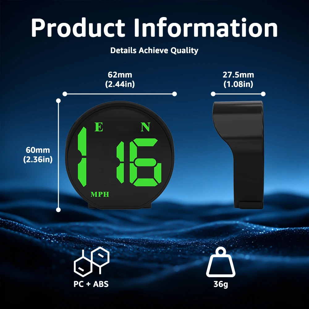 KWHUD Car HUD GPS Speedometer Digital Dashboard Head Up Display For Truck SUV RV Motorcycle Universal Car Gadgets Accessories