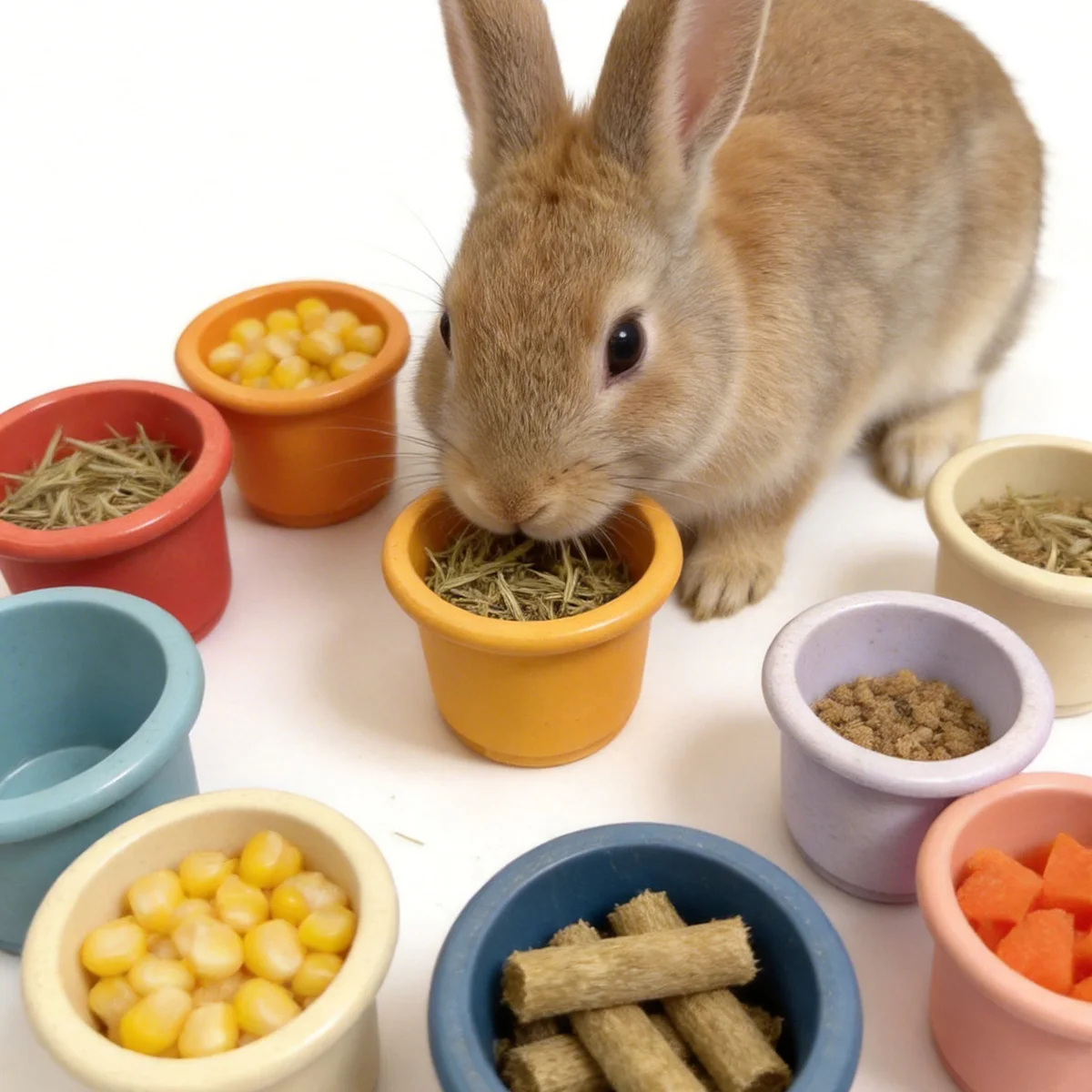 Juguete interactivo para animales pequeños, juguete para esconder comida para conejos, suministros para mascotas, juguete para conejos, vasos reutilizables multicolor