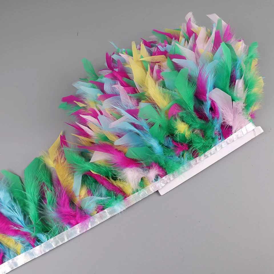 10-15cm Marabou Feathers Trim DIY Wedding Turkey Feather Ribbon Crafts Sewing Clothing Party Plume Handmade Home Decor