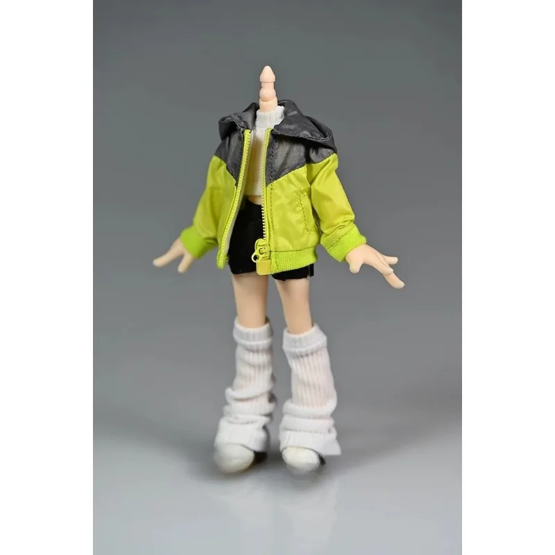 

1/12 Scale Male/female Doll Splicing Motion Coat Tops with Zipper Soldier Clothes Model for 6'' Action Figures Body Accessory