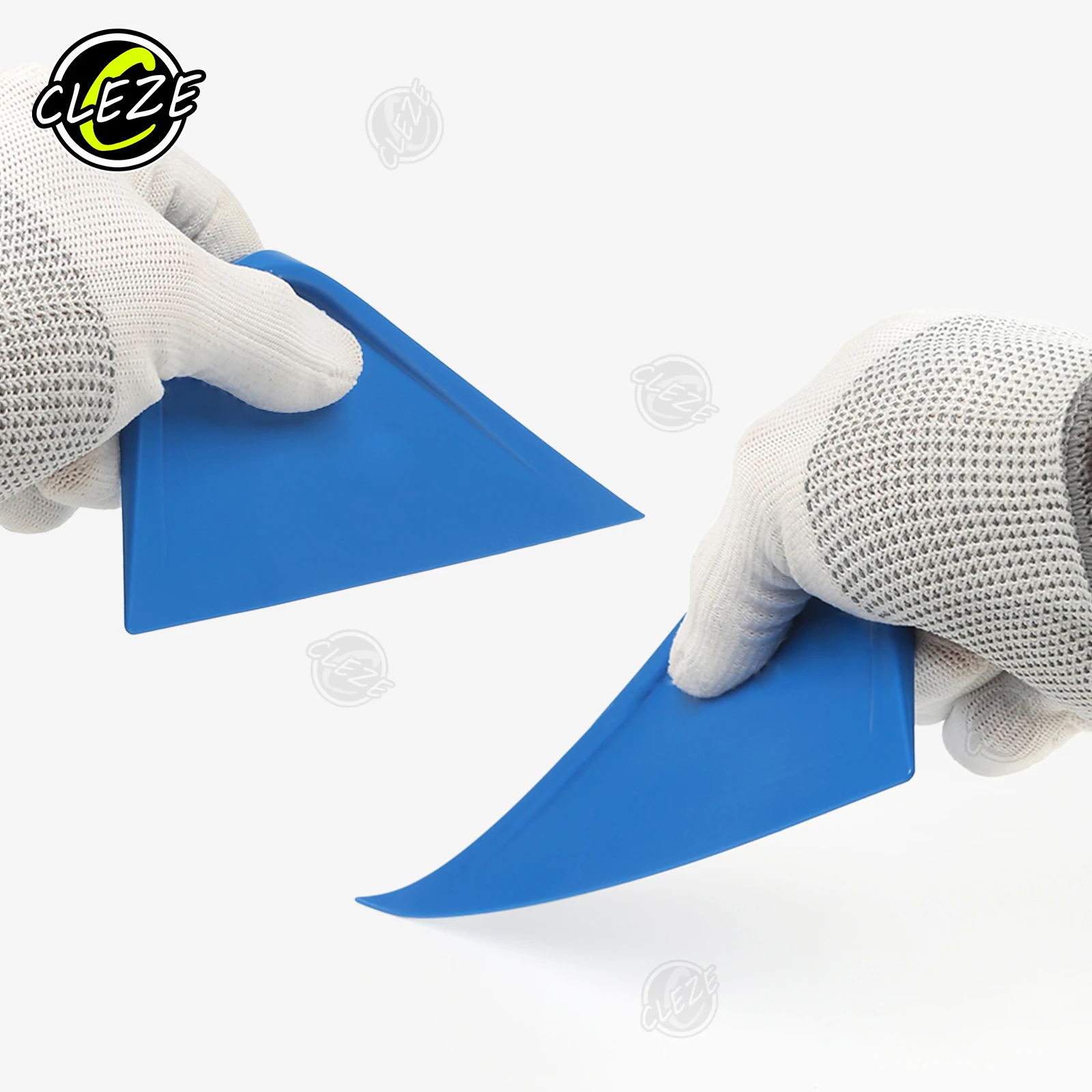 

CLEZE 10PCS Car Film Install Cleaning Window Tint Tools Film Car Wrap Tools Blue Plastic Soft Squeegee