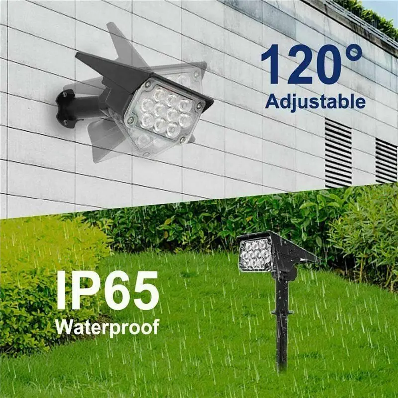 Must Have 3X Solar Spotlight Solar Garden Light IP65 Solar Power Green Light For Yard Decor Solar Light Courtyard Spotlight