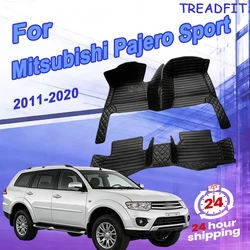 Car Floor Mats For Mitsubishi Pajero Sport (5 seats) 2011-2015 2019 2020 Interior Styling Auto Carpets Waterproof Rug Part