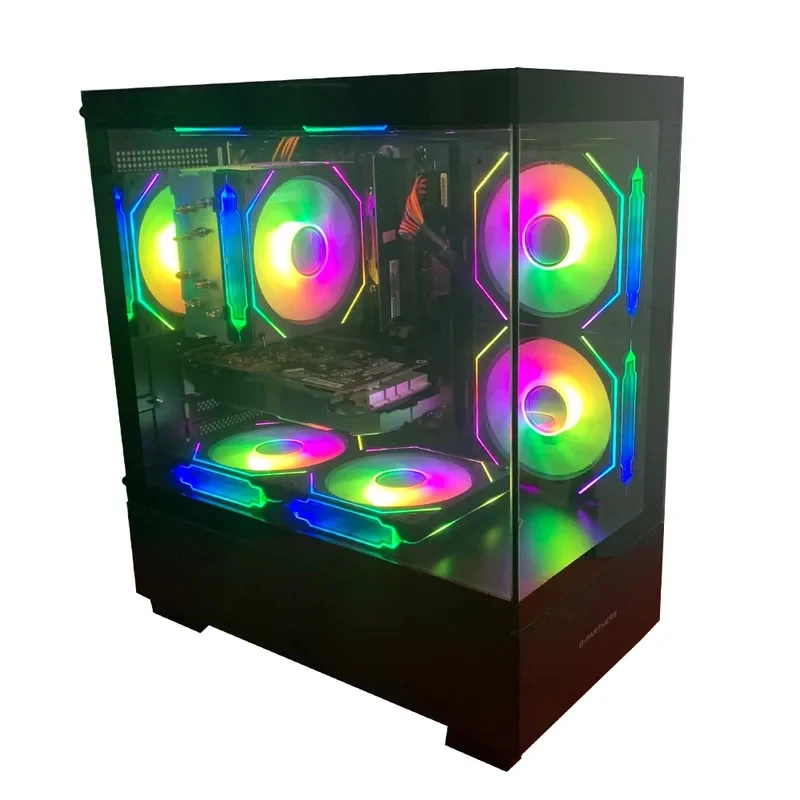 Desktop computer I3 12100F 8GB 500G SSD RX550 4GB DDR5 Quad core win-11 PC Desktop Computer host Office and household use Gaming