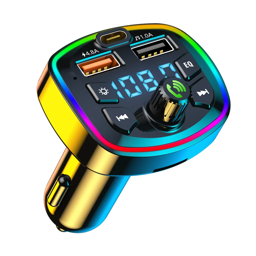 Factory Direct Sales Car Bluetooth MP3 Player, Hands-Free Calling, Voice Broadcast, PD Fast Charging U Disk