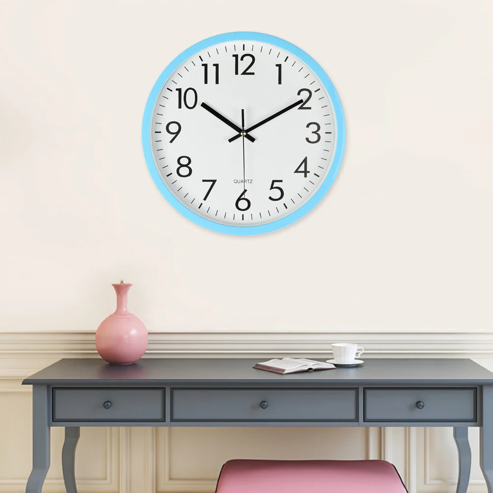 

10inch Minimalist Silent Wall Clock Vintage Color Elegant Decor for Home Without Hanging Clock