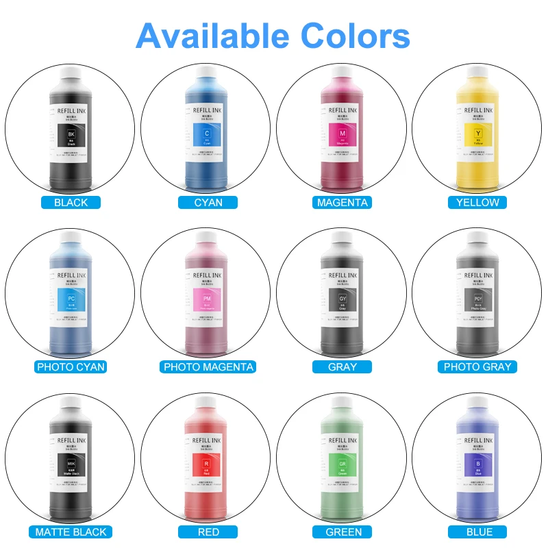 500ML Pigment Ink For Canon PFI-107 PFI-120 PFI-320 PFI-102 PFI-104 PFI-707 PFI-710 PFI-206 PFI-306 TM-200 TM-300 PF670 iPF680