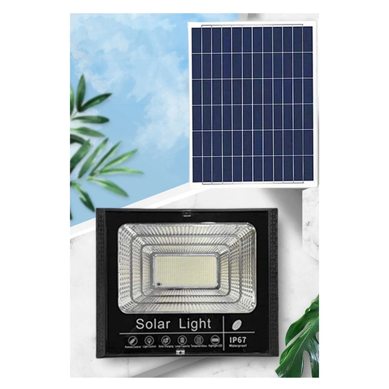 Солнечный прожектор Solarflood Controllight 114LED 65 Вт наружное водонепроницаемое уличное освещение с регулируемым углом дистанционного управления