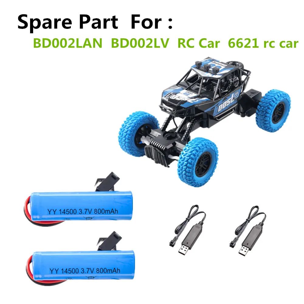 6621 Parts Battery 3.7V 800mah SM-2P Plug / USB charging cable / Accessories Use For: BD002LAN  BD002LV RC Car ﻿