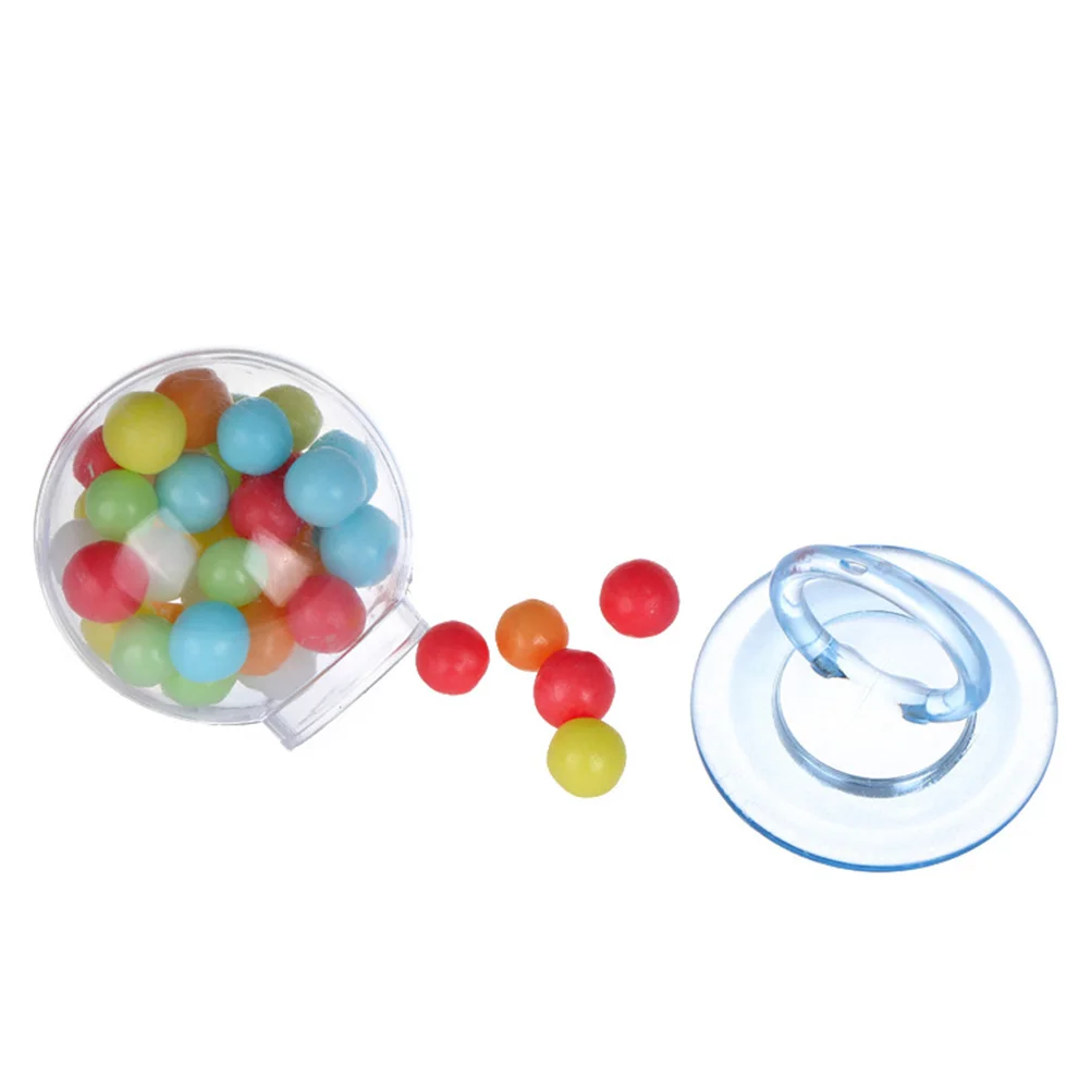 

12pcs Pacifier Candy Boxes Transparent Plastic Gift Containers For Baby Shower Party Favors Candy Box Kids Treats Decorative Box