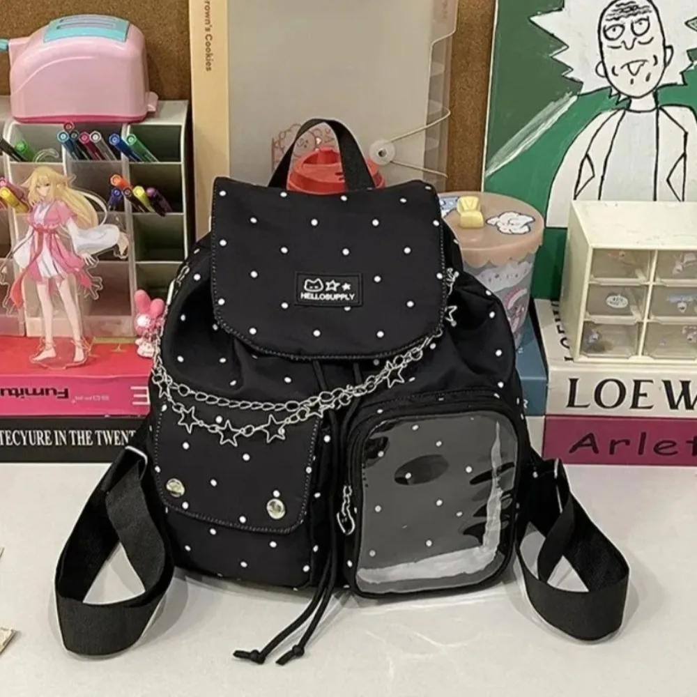 

Японская школьная сумка Ita в консервативном стиле, студенческий рюкзак Mochila в горошек, сумки большой вместимости для женщин, повседневная повседневная сумка Femme