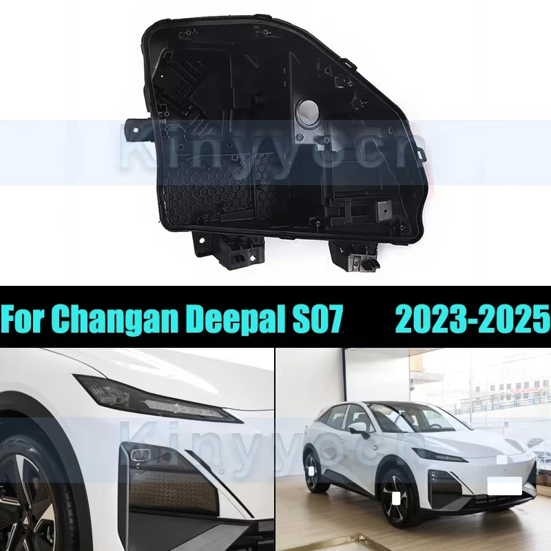 Front Bumper Headlight Base Cover For Changan Deepal S07 2023-2025 Back Lid Head Lamp Back House Headlamp Rear Shell