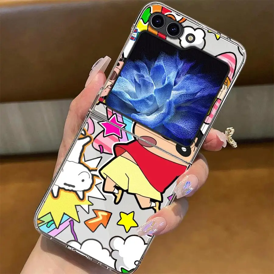 Colorful C-Crayon S-Shinchans Case for Samsung Galaxy Z Flip 8 Flip7 FE Z Flip 7 6 5 4 3 Flip5 Flip4 Flip6 Flip3 Phone Cover
