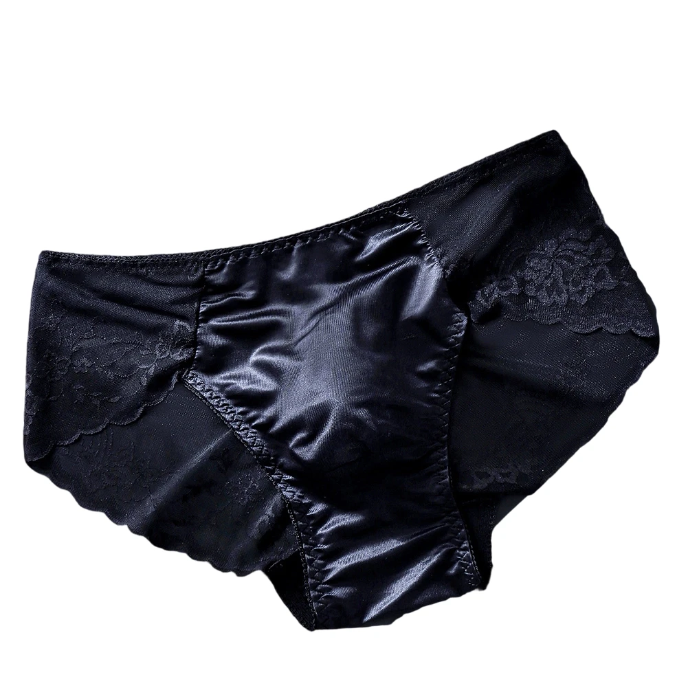 1pc Men Lace Seamless Ice Silk Briefs Ultra-thin Underwear 3D Bulge Pouch Low Waist Gay Panties Breathable High Elastic Lingerie image 6