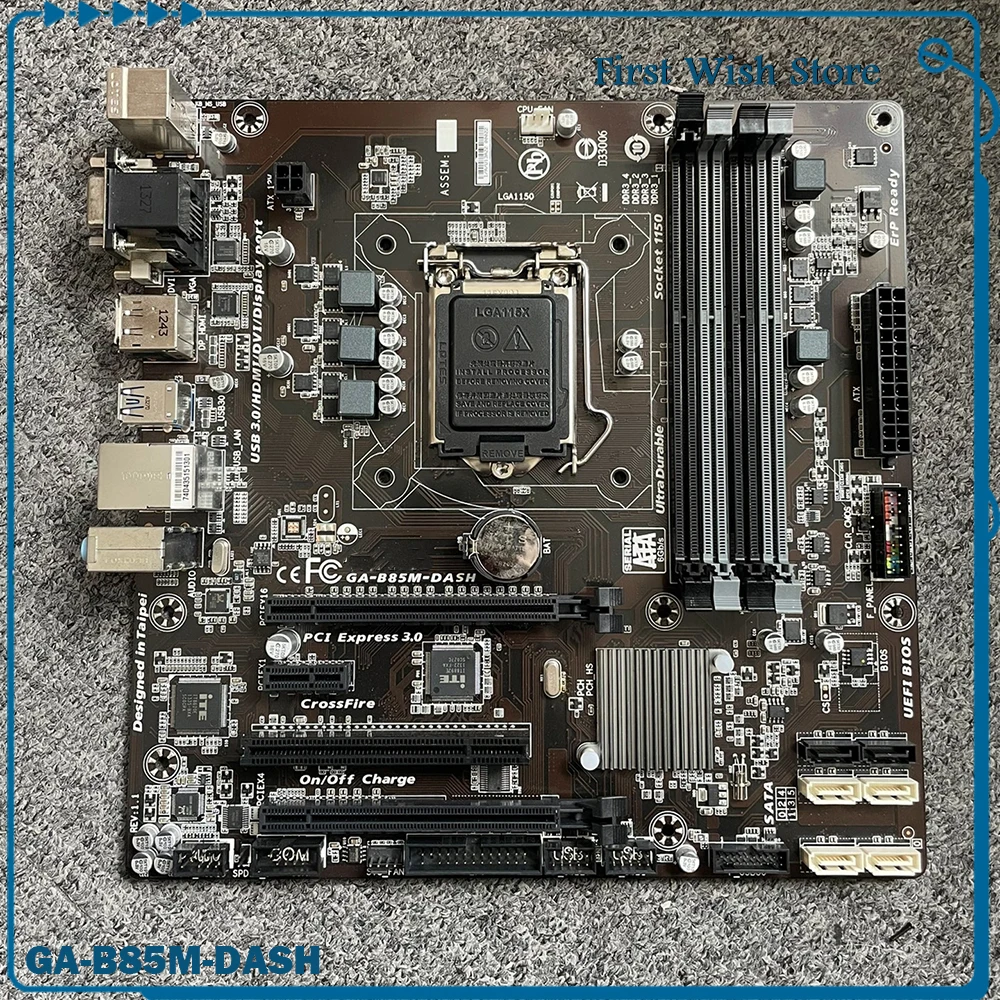 For G-i-g-a-b-y-t-e motherboard i7i5i3 DDR3 32GB 4 x SATA 6Gb/s 2 x SATA 3Gb/s GA-B85M-DASH