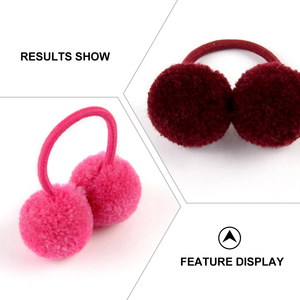 

14pcs Rope Ball Elastic Hair Rings For Hair Accessories School Party Wedding Birthday Festival Scrunchies Holders