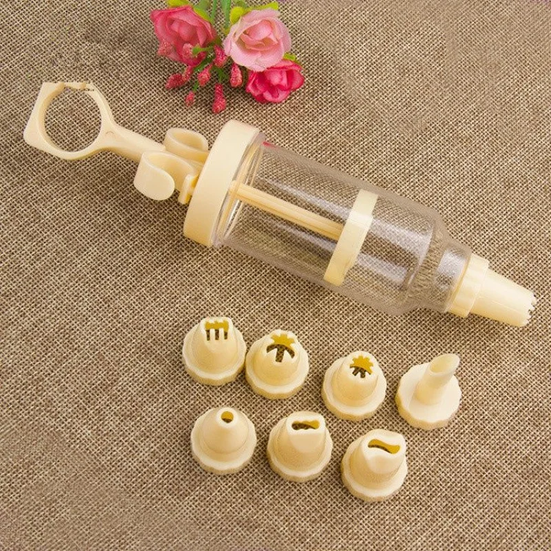 Cream tube decorating nozzle flower-making gun puff baking tool suit cookie mouth mold biscuit mouth mounting cake household