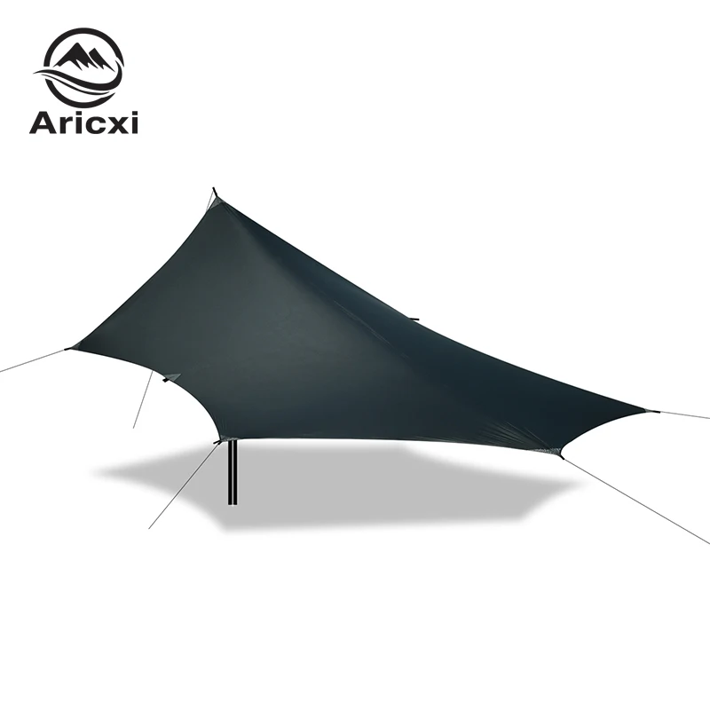 Aricxi 15d silicone nylon with dyneema ultra light weight tarp for outdoor camping  hiking backpacking black or gray