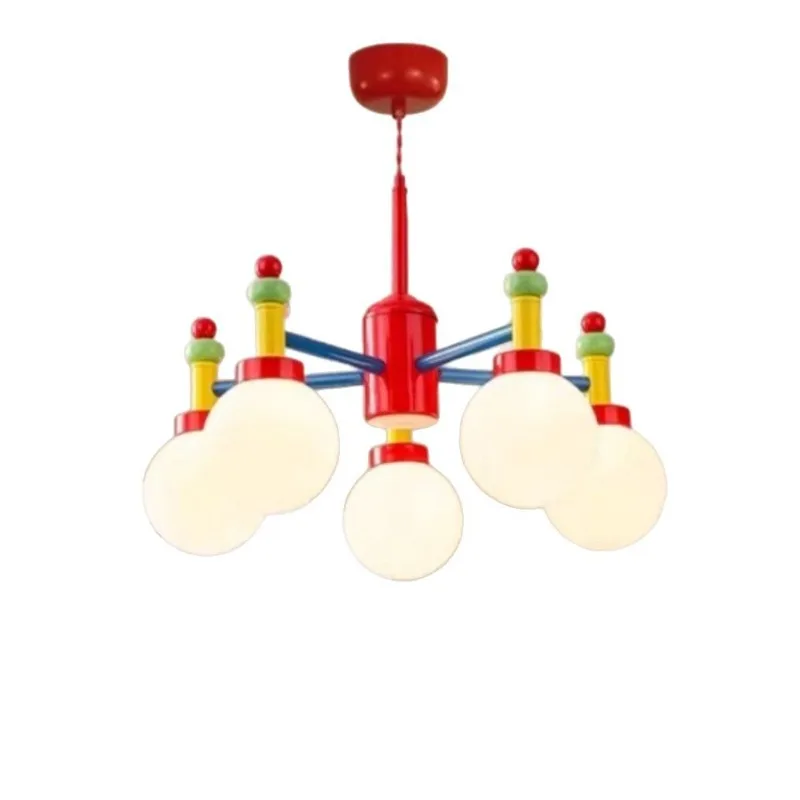 

Children's bedroom chandelier creative study living room macaron decorative lamps