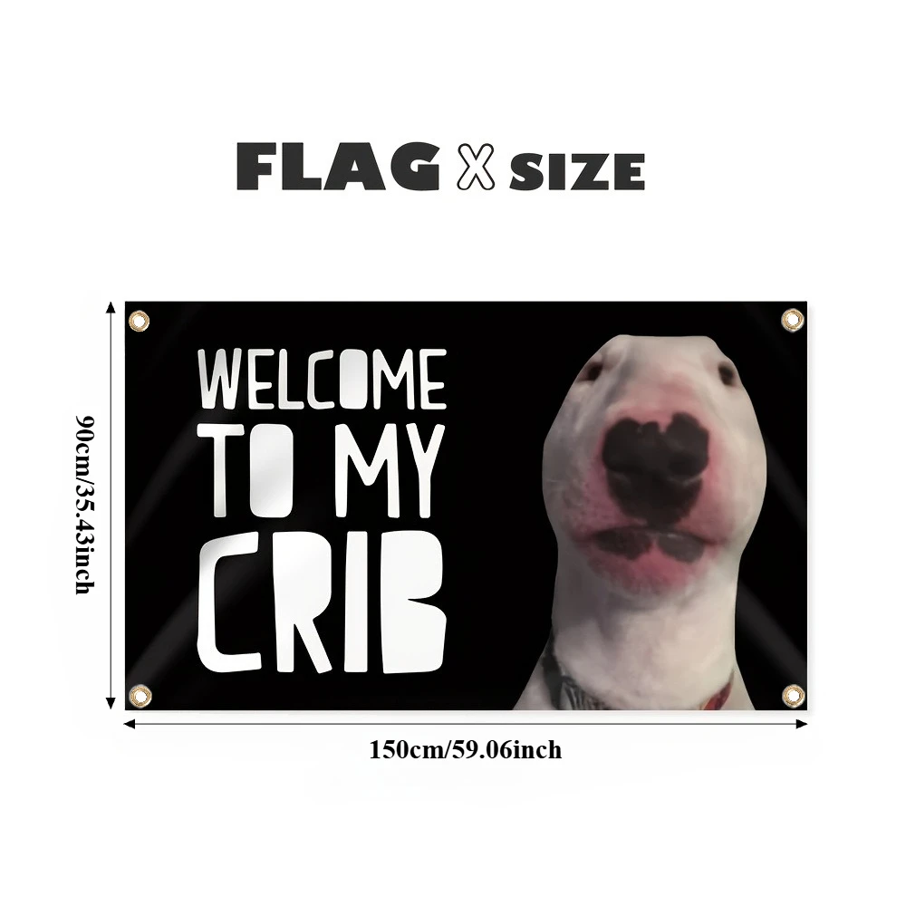 1pc Fun Dog Meme Flag, 