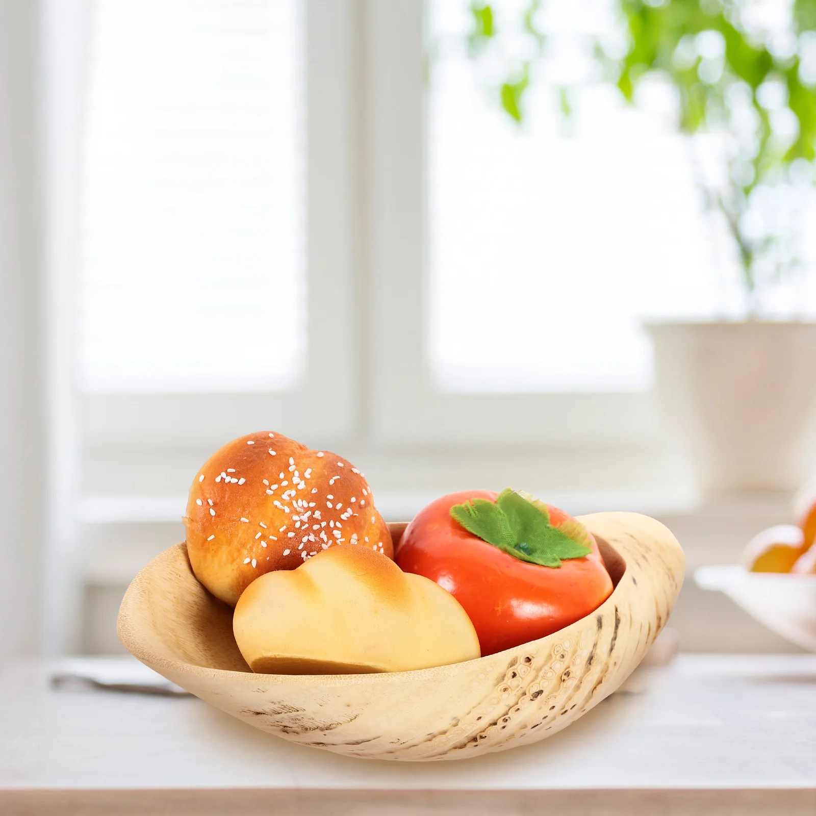 

Household Bamboo Root Plate Bamboo Serving Tray Creative Portable Snack Tray Fruit Bread Display Plate
