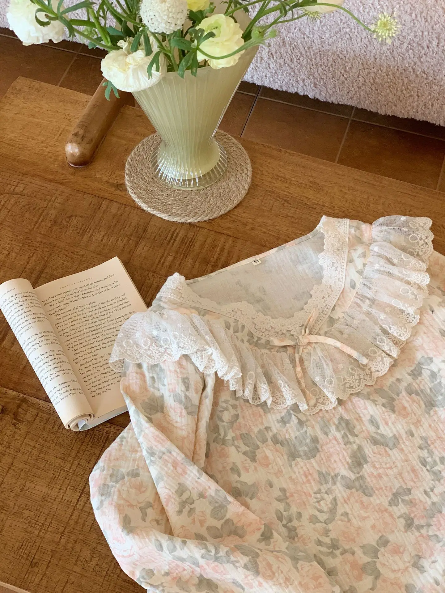 New Two Piece Set Stitch Pajama Autumn New Floral Long Sleeve Sleepwear Women's Cotton Pyjamas Set Loose Night Wear Female