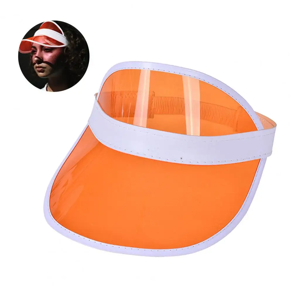 Transparent Visor Hats UV proof Sweat Absorb Beach Cap Outdoor Supplies Sun Beach Visor Cap For Picnic