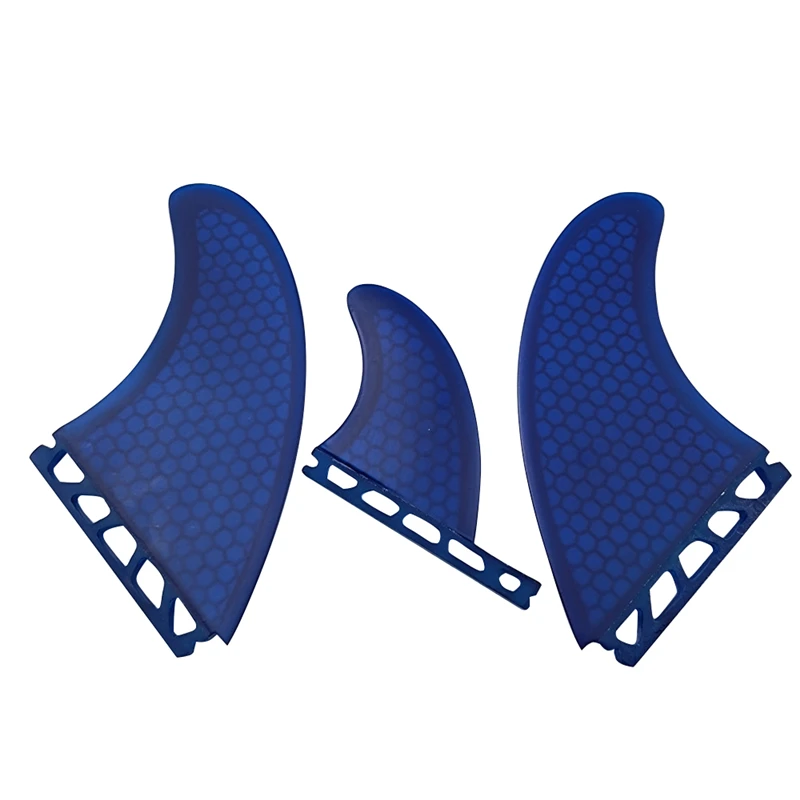 UPSURF FUTURE Fins T1 Surfboard Accessory Blue Fibreglass Single Tabs Short Board Fins 3Pcs/set Surfing Fin Honeycomb barbatanas