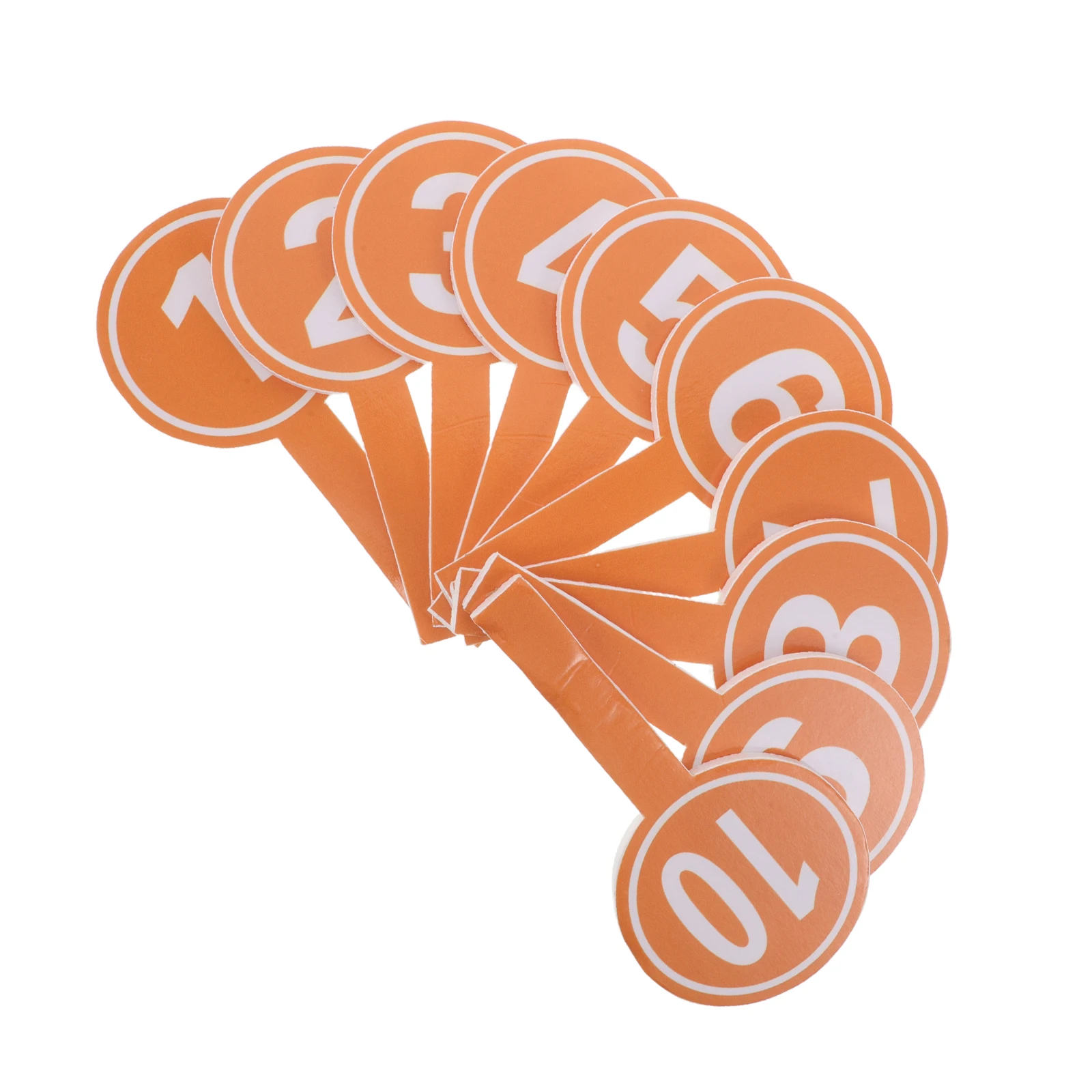 

10 PCS Hand Holding Sign Cheerleading Number Card Foam Game Scoreboards Paddles