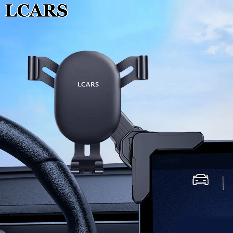 

Car Mobile Phone Holder Center Console Screen Clip 360-Degree Rotating Navigation Bracket Emergency Brake Anti-Shake Non-Falling Suitable for Tesla Model Y/3