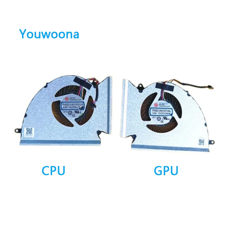 Nuevo ventilador de refrigeración GPU para CPU de ordenador portátil Original para MSI Alpha 17 C7V MS-17KK N451 N452 N515