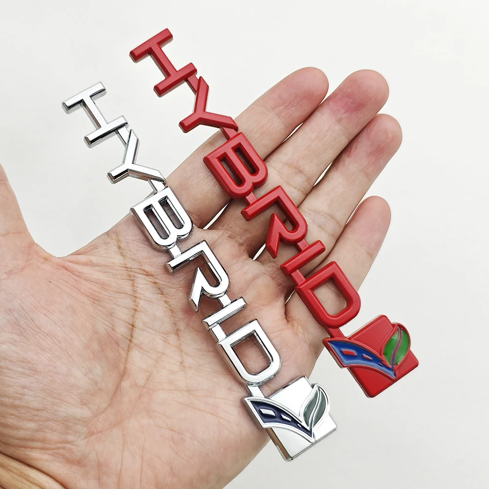 الهجينة شعار سيارة ملصق ثلاثية الأبعاد شعار معدني الجذع الحاجز شارة ملصق مائي اكسسوارات لتويوتا أكورد بريوس كامري كراون أوريس Rav4 أكوا