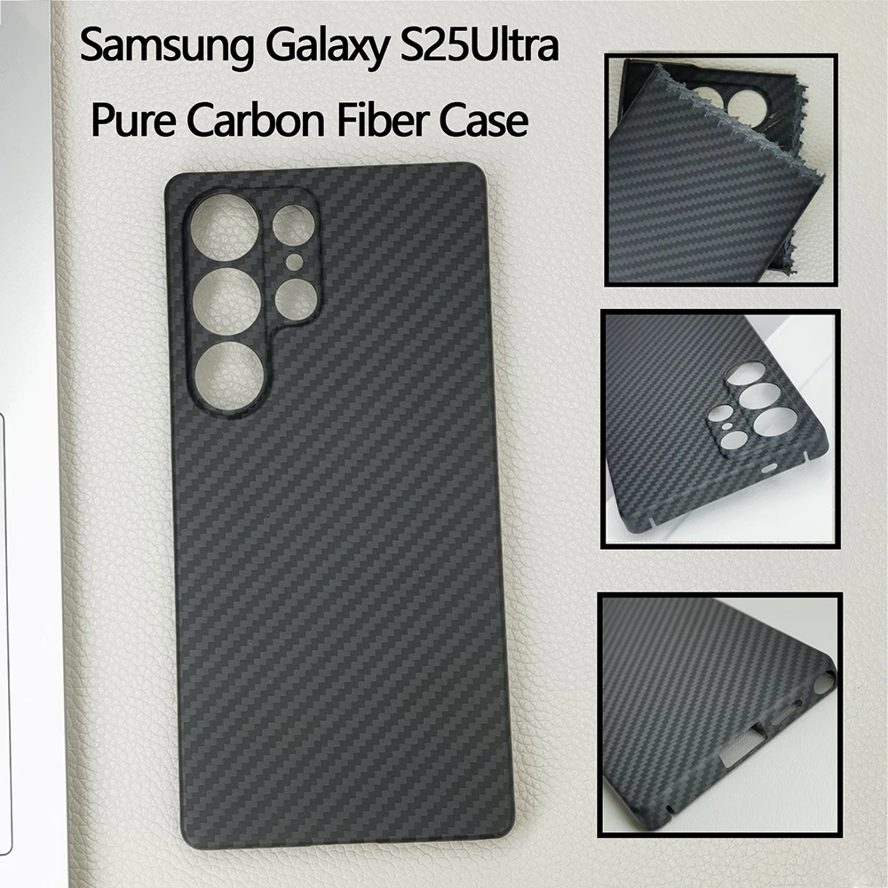 

Kevlar Pure Carbon Fiber Phone Case For Samsung Galaxy S25 Ultra Plus Commercial Aramid shockproof Cover