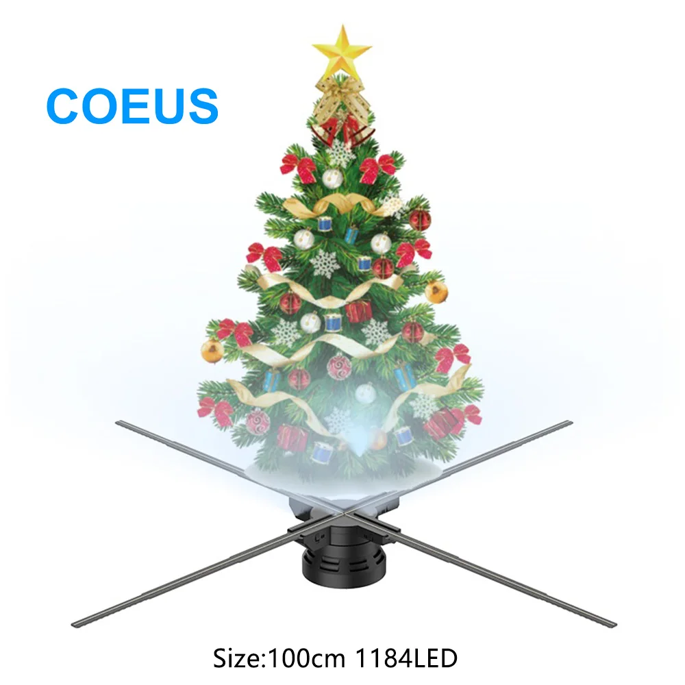 

1184LED 100cm 3d Hologram Fan Screen Projection Wireless Splicing Function Advertising Holographic Fan Equipment 3d Hologram Fan