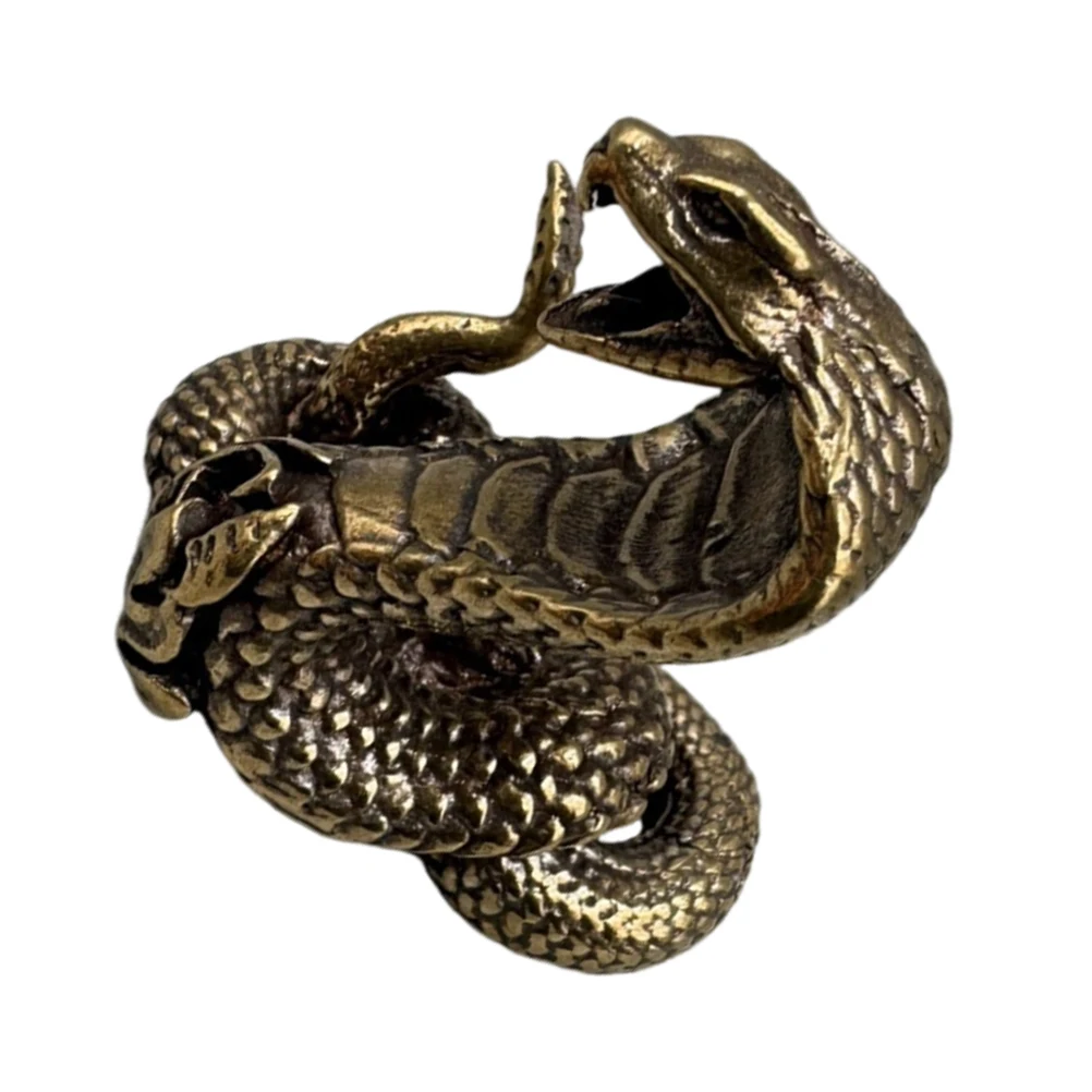 

Cobra naments Unique Miniature Brass Snake Figurine Desktop Decor Elegant Vintage Shape Statue Chinese Year Gift