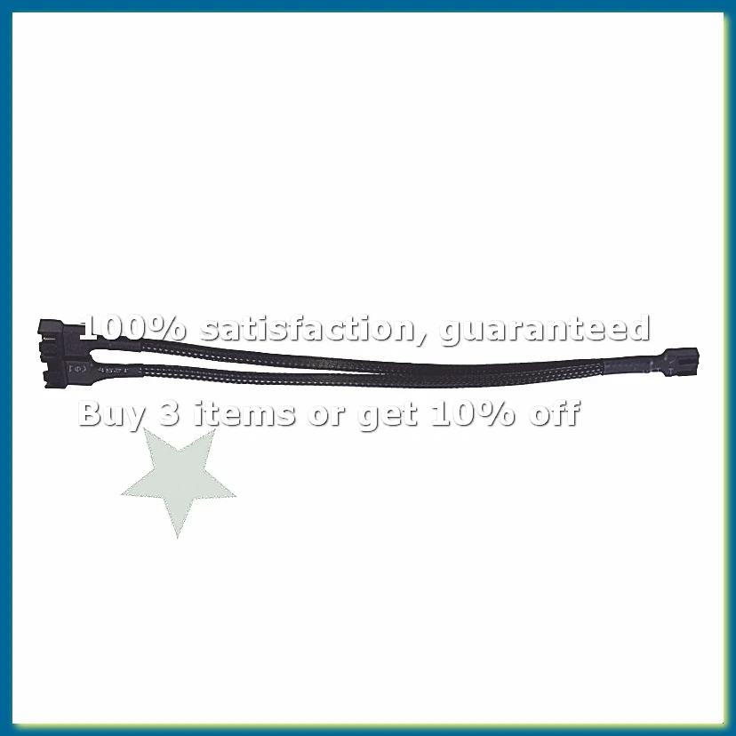 ●1 to 2 Way Braided Cable Y Splitter 3/4 Pin PWM Male Connector Fan Computer PC Fan Extension Adapter Cable-ABFB