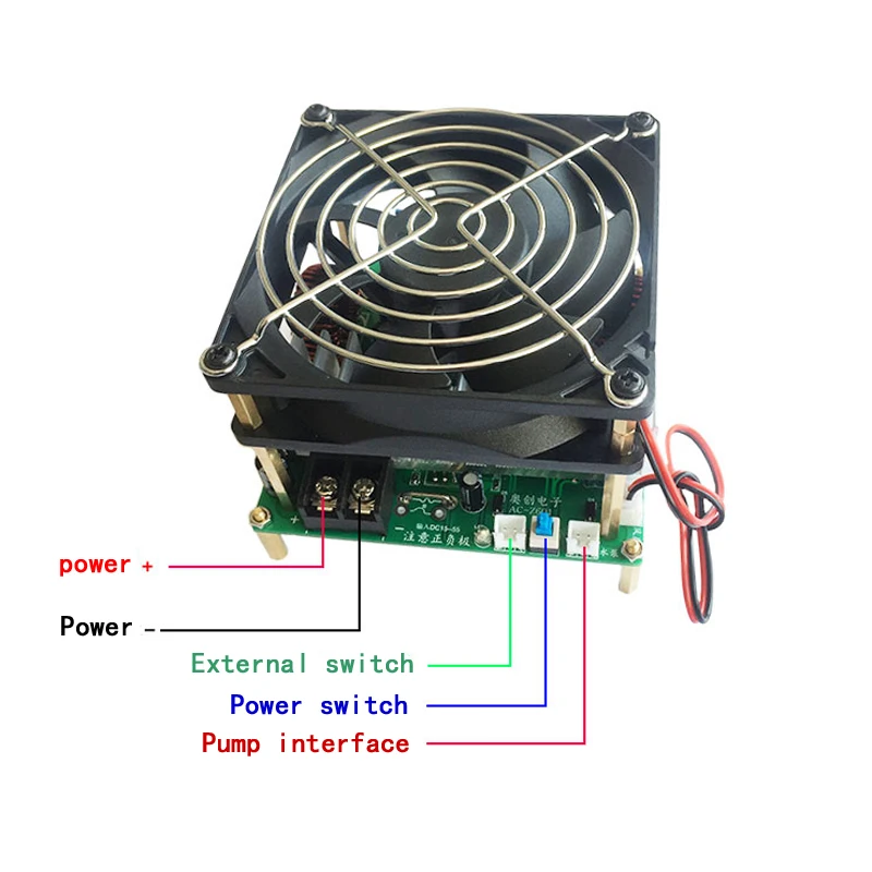 1200W 25A ZVS High Frequency Induction Heating Machine Without Taps Zvs with Short Circuit Protection + Pump + Coil