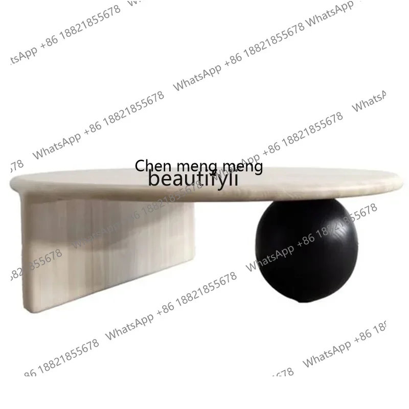 

Новое поступление, тихий ветер, художественный журнальный столик, круглый журнальный столик в скандинавском стиле, итальянский минималистичный круглый журнальный столик B & B