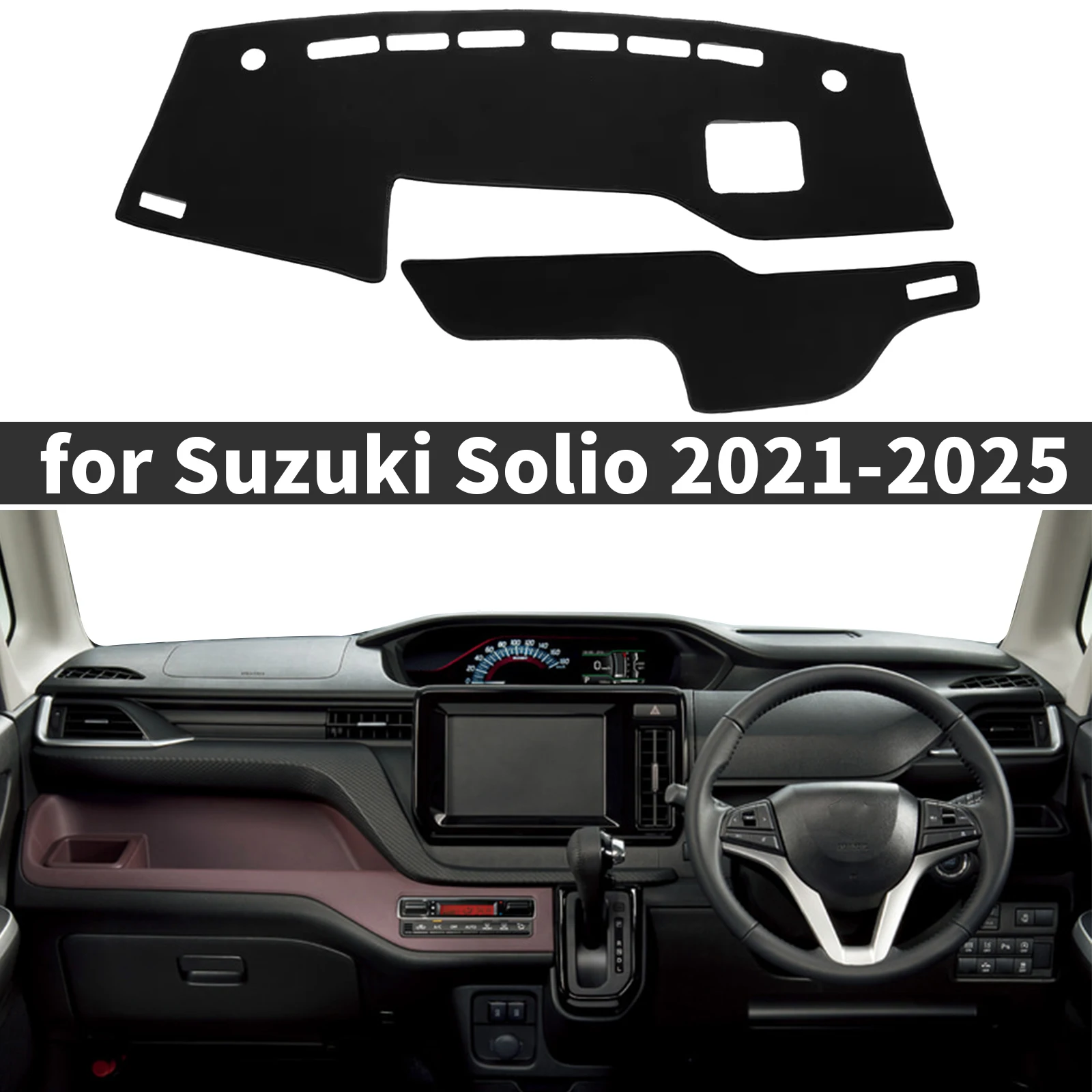 

fit for Suzuki Solio 2021 2022 2023 2024 2025 RHD Car Accessories Dashmat Dashboard Cover Pad Protective Carpet DashMat Sunshade
