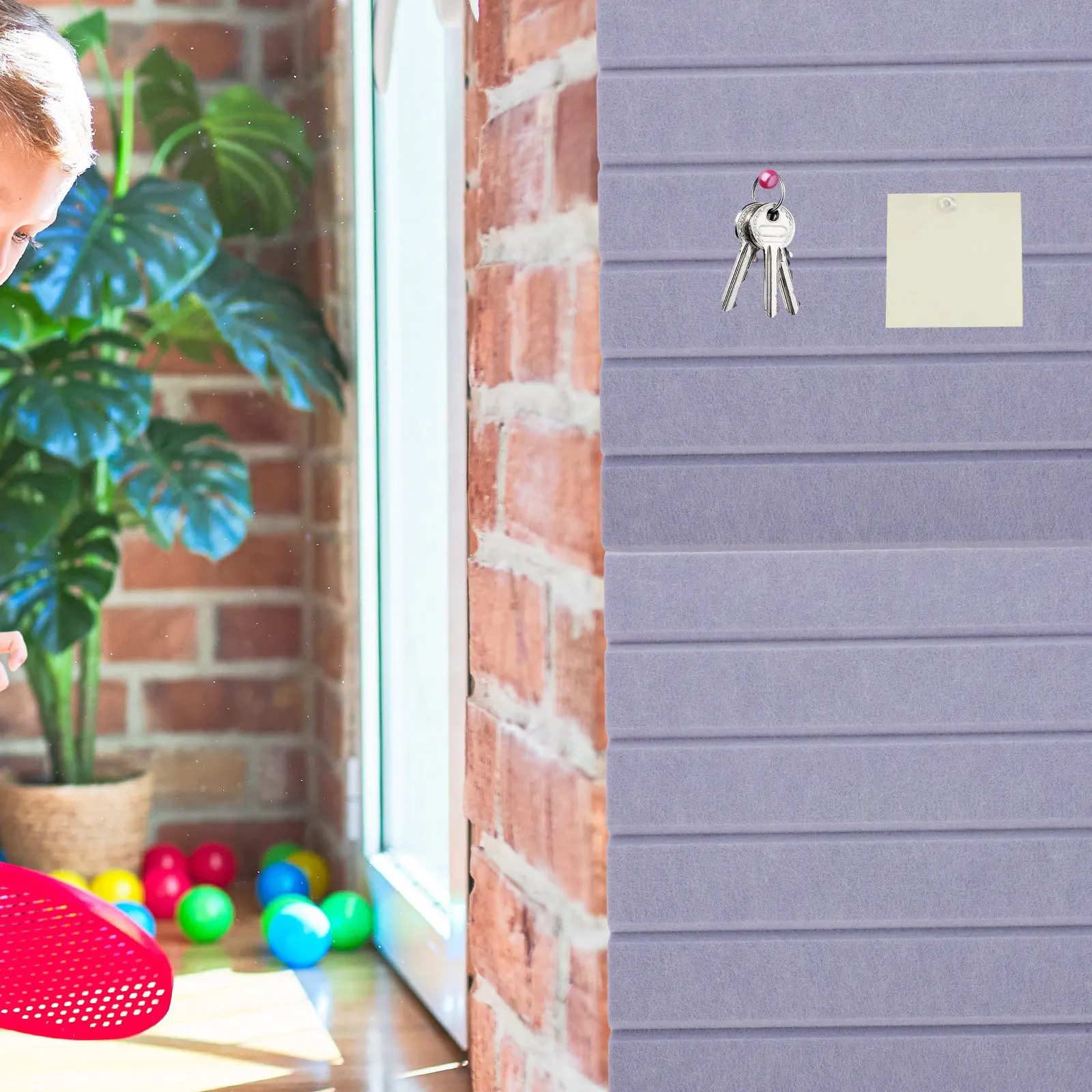 

6Pcs Self Adhesive Felt Bulletin Board Tiles for Office Home Pin Notice Boards Photo Display Reminder Organizer