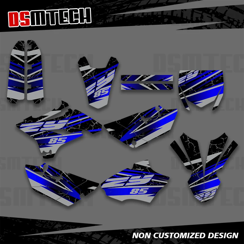 

DSMTECH For Yamaha YZ85 YZ 85 2015-2020 2019 2018 2017 2016 Motorcycle Fairing Graphics Background Decal Stickers Customize