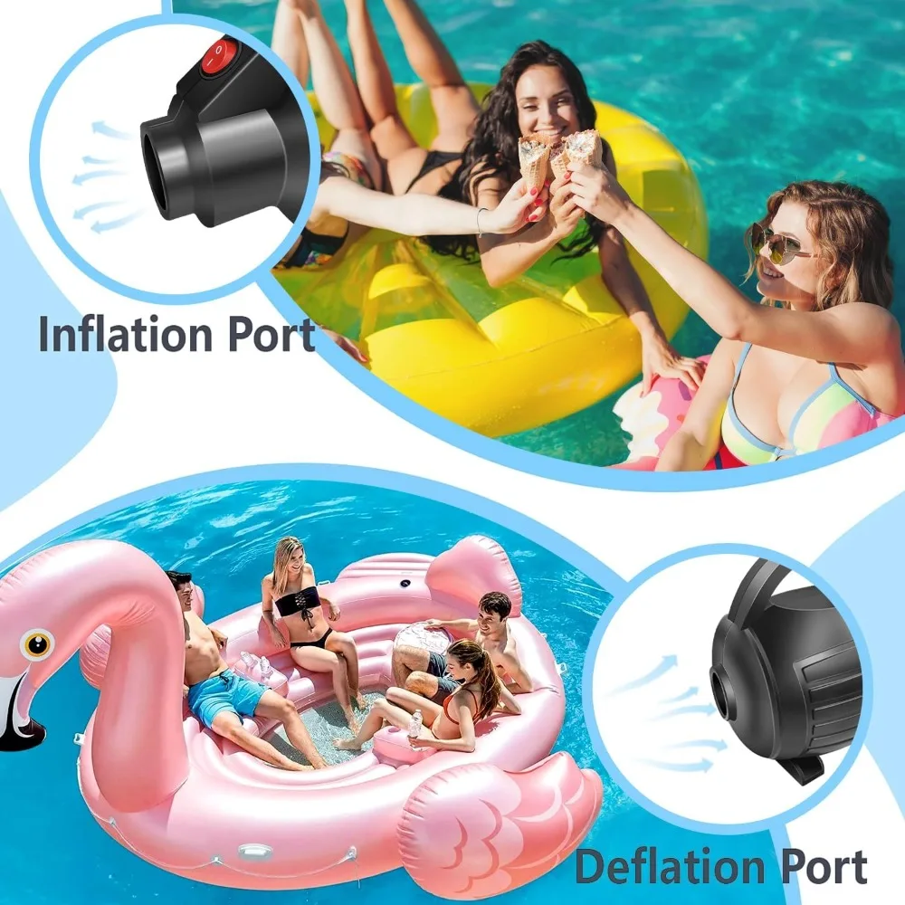 مضخة هواء كهربائية AWSUM بقدرة 600 وات لحصيرة الجمباز القابلة للنفخ، مرتبة هوائية 110-120 فولت تيار متردد، مضخة نفخ سريعة التعبئة، محمولة