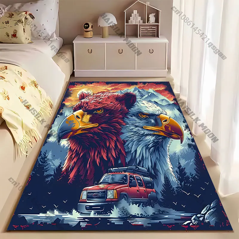 Nature adventure majestic symbolic dynamic carpet Yoga living room room decor children's crawling mat doormat area rug