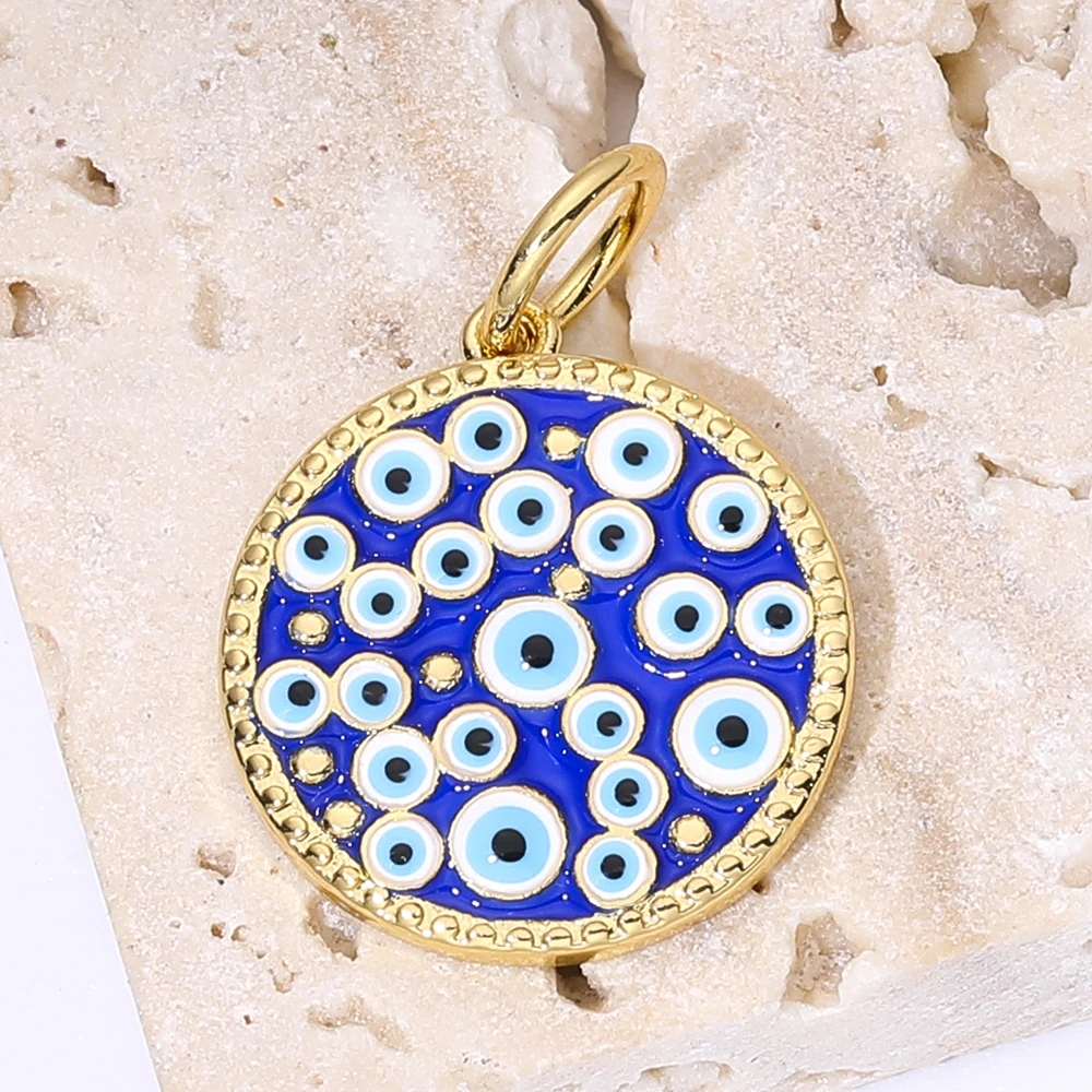 Juya Handwerk Bunte Emaille Anhänger Hausschuhe Hamsa Fatima Türkische Griechische Bösen blick Charms Für DIY Mode Schmuck Machen – Detail 21