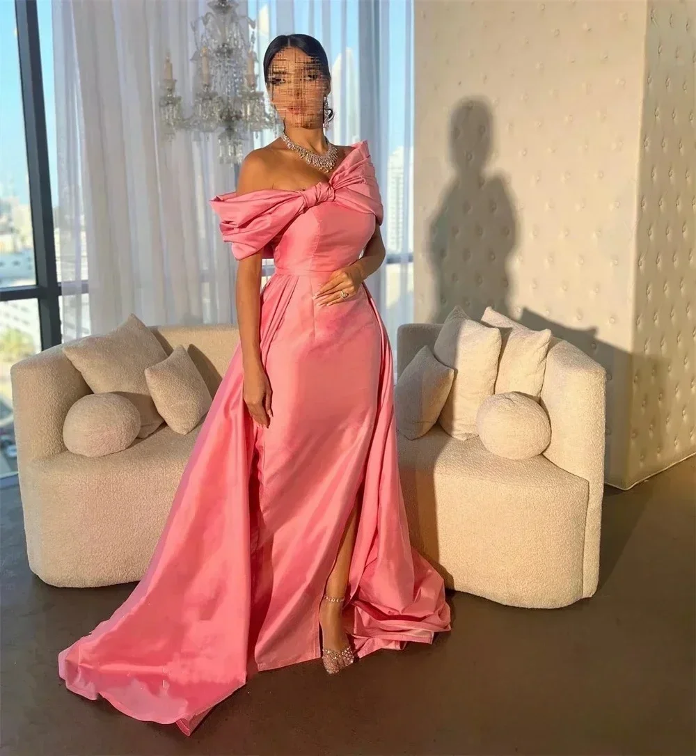 Elegancka, wysokiej jakości sukienka midi w kształcie litery A z dżerseju, z odkrytymi ramionami, suknie wieczorowe, wykwintne suknie na studniówkę, sukienki na przyjęcia dla kobiet, szyte na miarę.