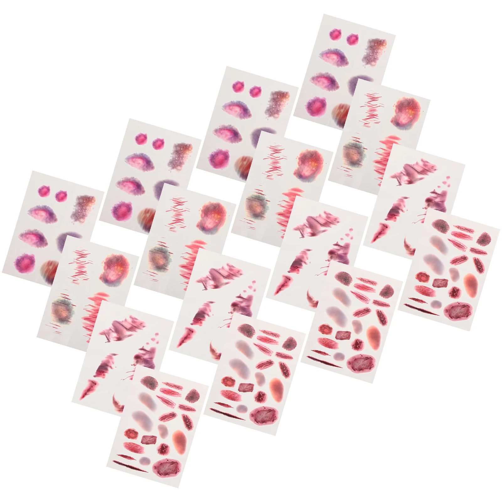 

Realistic Fake Scars Tattoo Sticker: Body Makeup For Scars Wound Halloween Party Supplies Zombie Cosplay Scratch Bruise
