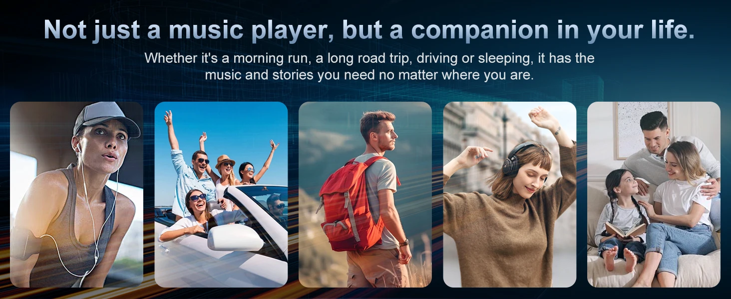 16GB/80GB MP3 Player Android 9.0 with Bluetooth and WiFi, 4.0-inch with speakers, FM radio, eBooks, capacity up to 512GB