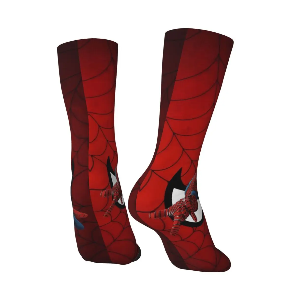 O incrível homem-aranha meias filme retro meias outono anti skid adultos meias masculinas médio design macio correndo meias esportivas